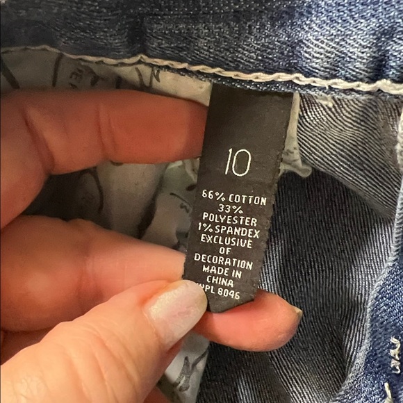 INC Distressed Wide Leg Crop Jeans Size 10 - Picture 5 of 5